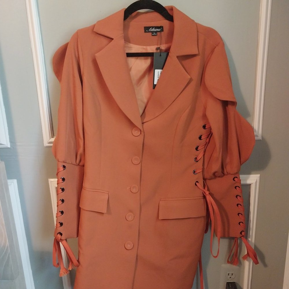 Never worn with Tags Athina Burnt Orange Jacket Size L